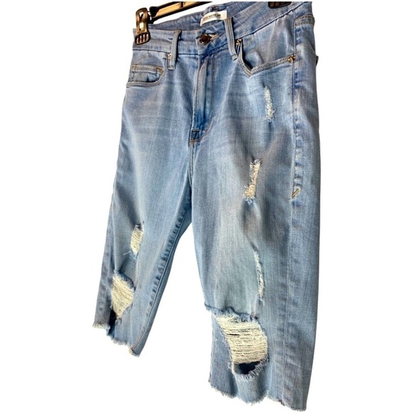 GOOD AMERICAN Distressed Bermuda Jorts Size 4 - Picture 11 of 11